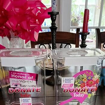 Stickers for Glass Breast Cancer Donation Stickers!