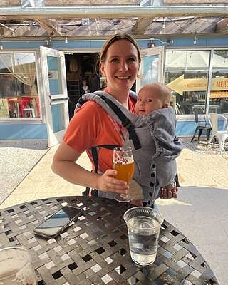 Ash - Linen Free-to-Grow Baby Carrier