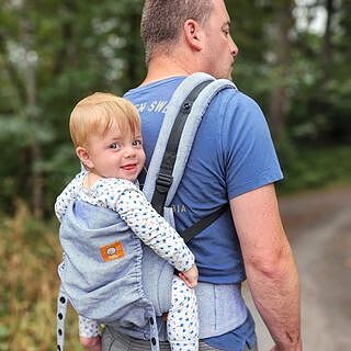 Rain - Linen Free-to-Grow Baby Carrier