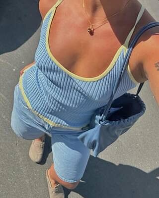 RINA TANK BLUE LEMON