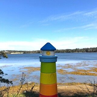 Wooden Lighthouse Stacking Tower Blocks