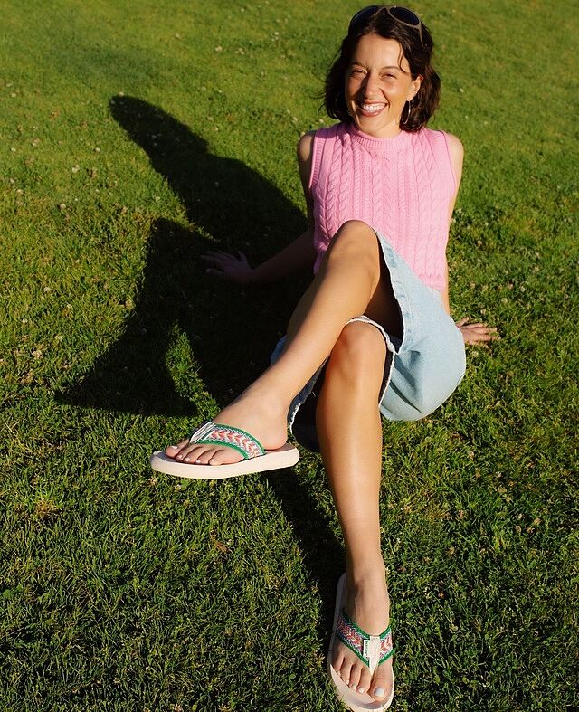 Spotlight Green Multi Flip Flop