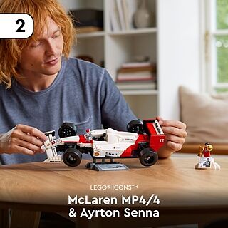 LEGO® ICONS™ McLaren MP4/4 & Ayrton Senna
