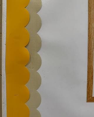 65' Linen Rolled Scalloped Bulletin Board Borders