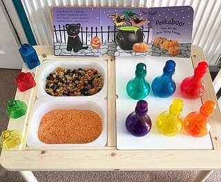 TTS Plastic Messy Play Potion Bottles Coloured 6pk