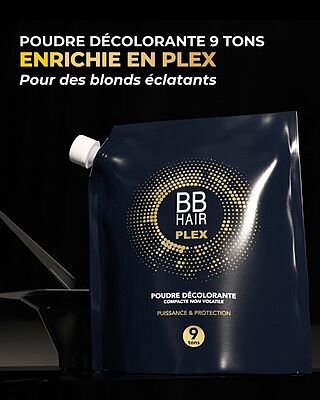 Poudre Décolorante BBHair Plex - 9 TONS - 500g