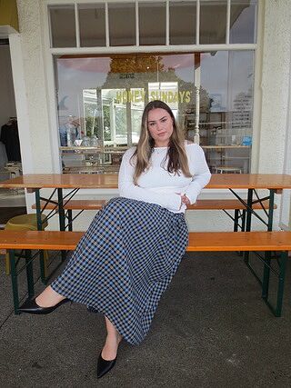 TRULLI SKIRT BLACK TARTAN