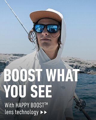 BOOST WHAT YOU SEE
Our proprietary HAPPY Polar™ and HAPPY BOOST™ Polar Lenses crush glare, sharpen contrast, and protect your eyes, all while keeping true color and reducing fatigue. Up to 30% more color contrast with HAPPY BOOST™.
This isn’t lens tech made for showroom shelves. It’s made for the hardcore.
#SPYHappyLens #FishingGear #WatermenCollection