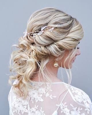 Marie Antoinette of France - Ribbon Hair Vine (Rose Gold)