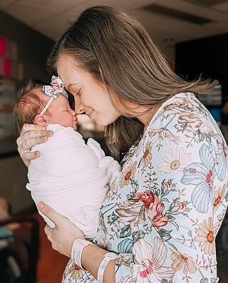 Peyton's Vintage Floral Knit Maternity Robe