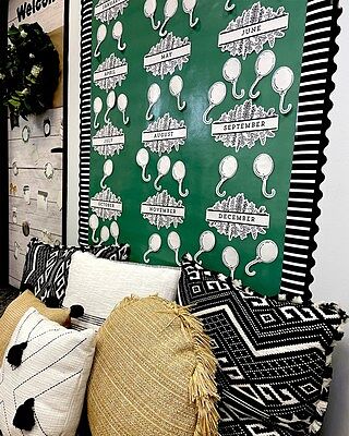 65' Black Rolled Scalloped Bulletin Board Borders