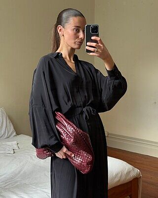ROWE SHIRT DRESS BLACK