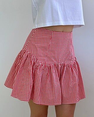 TRULLI MINI SKIRT RED GINGHAM