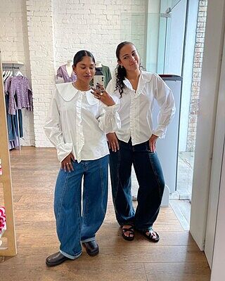 SANDLER RUFFLE SHIRT WHITE