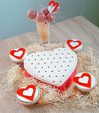 Harten Cupcakes (9 Stuks)