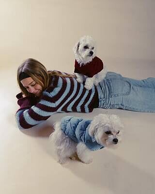 MATILDA CARDIGAN BURGUNDY AQUA STRIPE