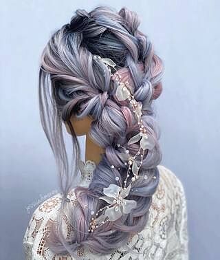 Marie Antoinette of France - Ribbon Hair Vine (Rose Gold)