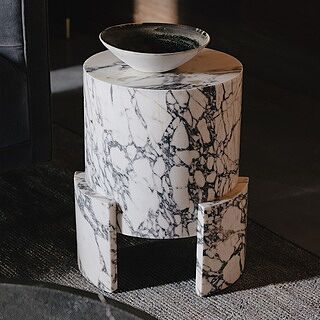 Tribeca Marble Side Table - Calacatta