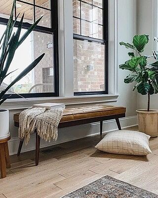 Luca Leather Bench