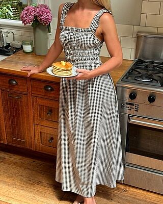 TRULLI DRESS JAVA BUTTER GINGHAM