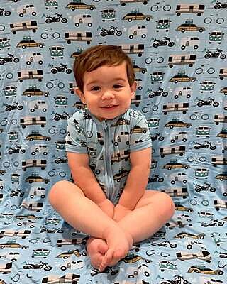 Print Toddler Blanket in Seaside Blue On the Way