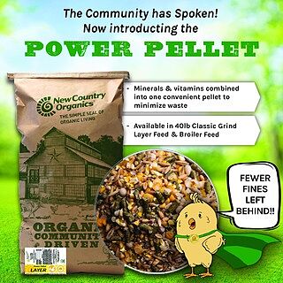 Organic Power Pellet Broiler Feed, 40lbs