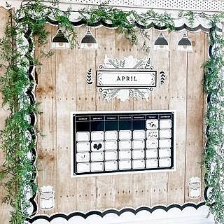 Farmhouse Calendar Bulletin Board Set