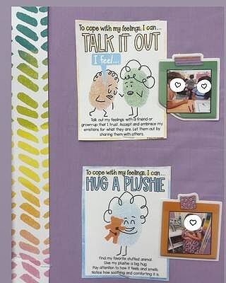 Watercolor Chevron Straight Bulletin Board Borders