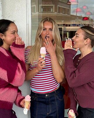 EMMA KNIT TOP RED BLUE STRIPE