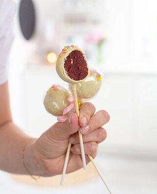 Cake-Pops - red velvet & pépites de chocolat (12 pièces)