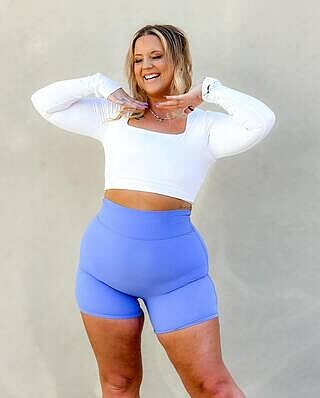 Long Sleeve Butter Crop - White