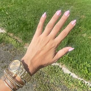 Iridescent Pink - Press-On | Medium | Oval