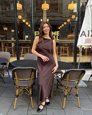 FIREBIRD COWL GOWN ESPRESSO
