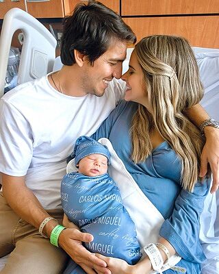 Solid Dusty Blue Bamboo Knit Maternity Robe