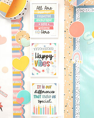 Black Dots Straight Bulletin Board Borders