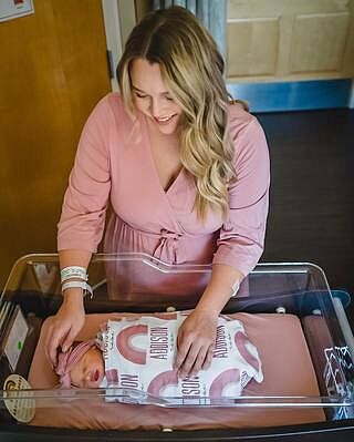 Solid Mauve Bamboo Knit Maternity Robe