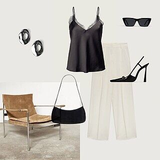 LACE TRIM SATIN CAMISOLE TANK
