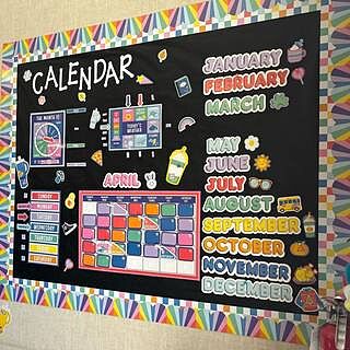 We Stick Together Calendar Bulletin Board Set