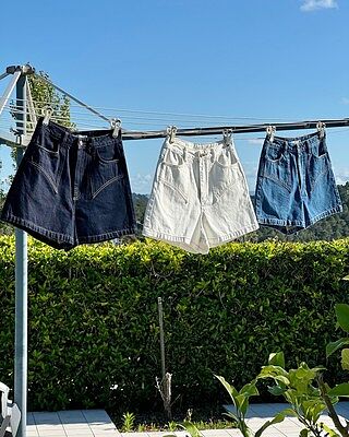 CLOVER DENIM SHORT WHITE