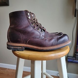 Brass Boot / Dark Burgundy Kudu