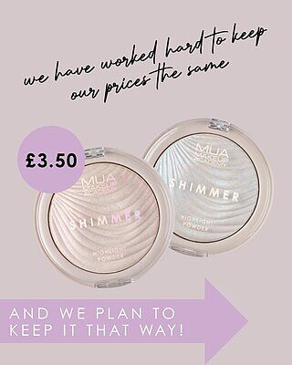 MUA SHIMMER HIGHLIGHT POWDER - PINK SHIMMER