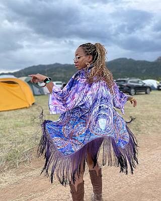 Worlds of Growth Velvet Kimono x Sweet Melis - Purple