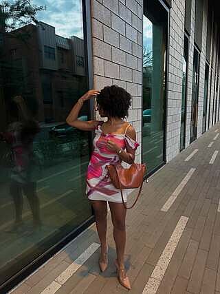 Riders Asymmetric Neckline Mini Dress Print Beige