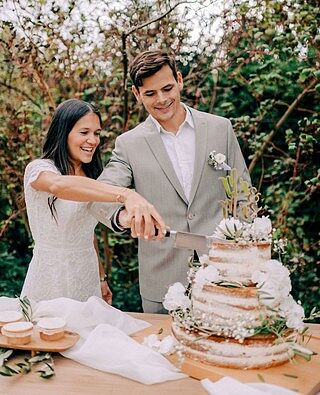 Naked Cake, Bruidstaart