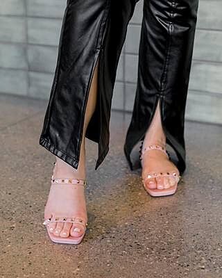 The Miranda - Taupe Blush Leather Stud + Stiletto Heel Kit 4 Taupe Blush-FINAL SALE