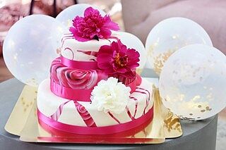 Pink Wedding Bruidstaart