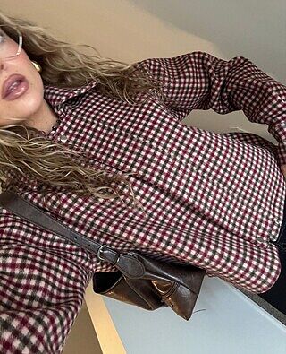 MONTY JACKET BERRY VANILLA CHECK
