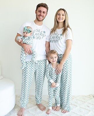 Lucky Check Zipper Footie