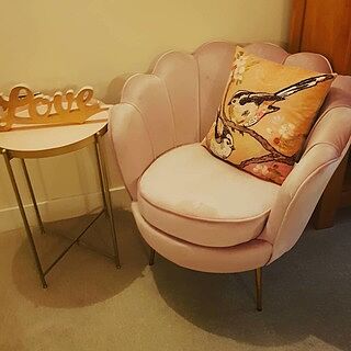 Hepburn Accent Chair in Pink Velvet