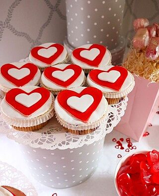 Harten Cupcakes (9 Stuks)